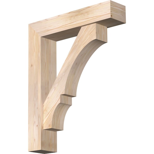 Ekena Millwork Balboa Block Smooth Bracket w/ Offset Brace, Douglas Fir, 7 1/2"W x 34"D x 42"H BKT0806X34X42BOA05SDF - main